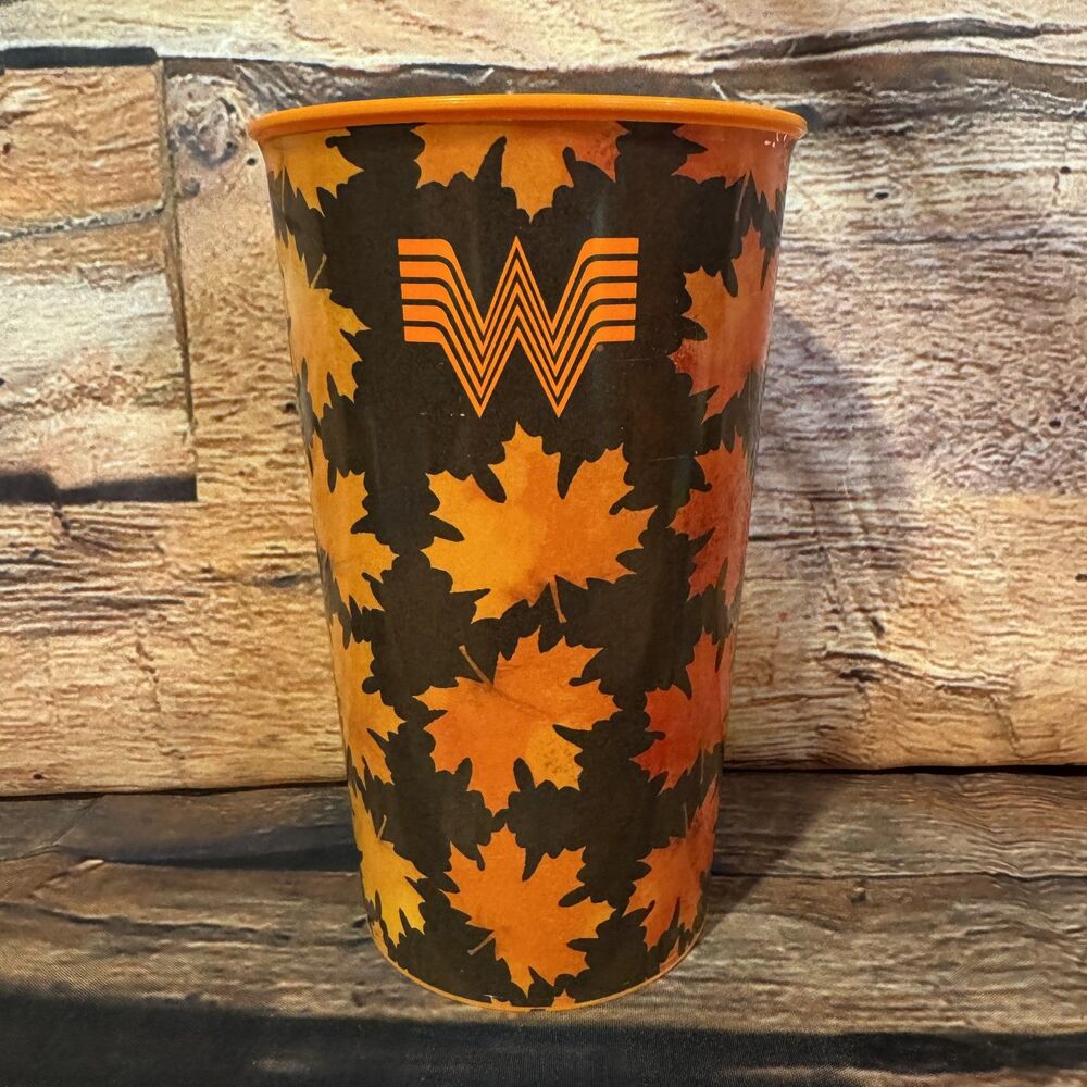 Whataburger 75th Anniversary Fall Leaves Tumbler Cup 2022 Collectible USA